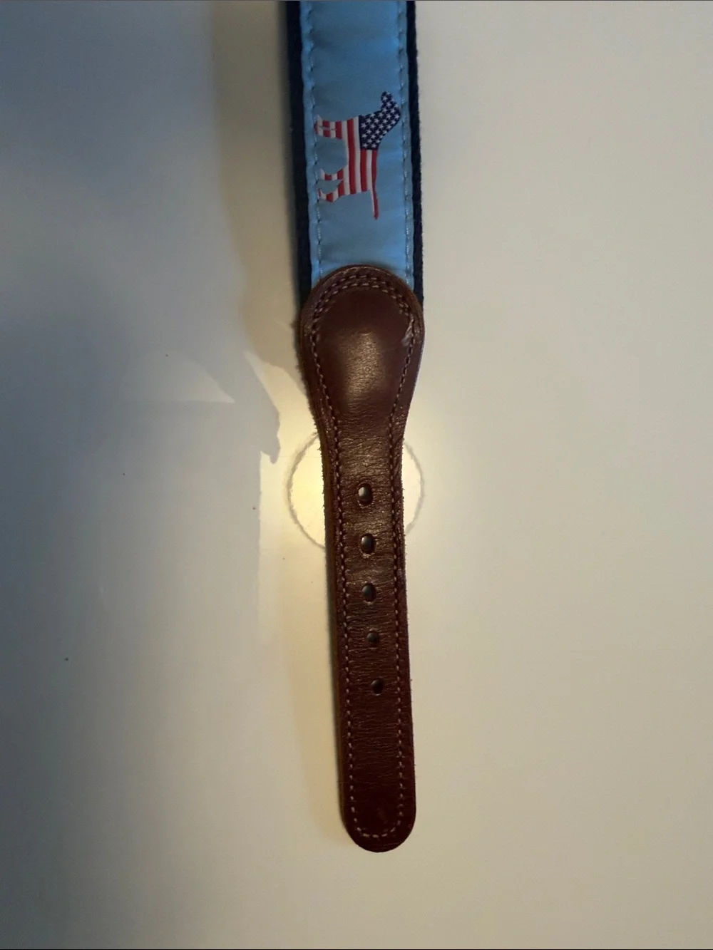 Preston Made Kids Belt with Patriotic Dog Embroidery